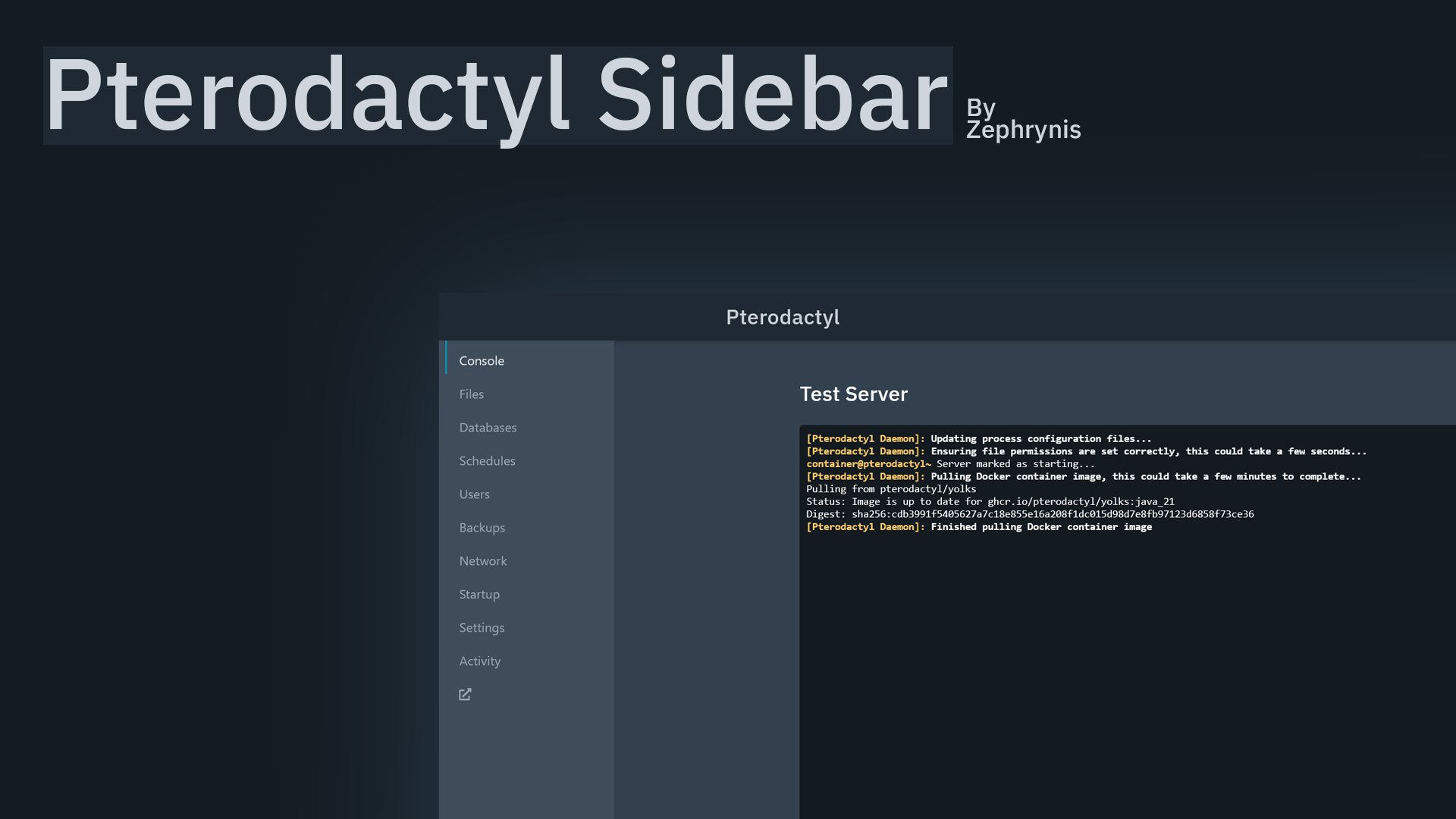 Pterodactyl Sidebar